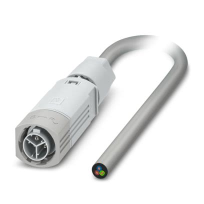 Phoenix Contact Male 3 way Push-Lock to 3 way Cable, 1 m