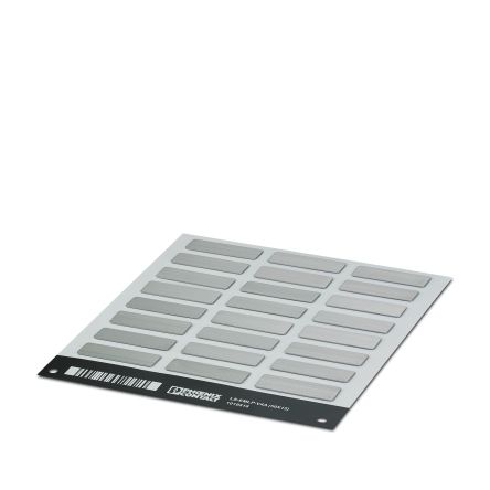 Phoenix Contact Silver Adhesive Heavy duty Label Sheet, Pack of 1 Per Pack