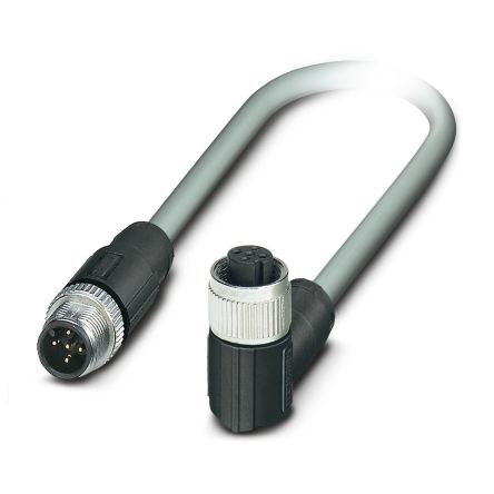 Phoenix Contact Male 5 way Straight to Female 5 way M12 Bus Cable, 1.5 m