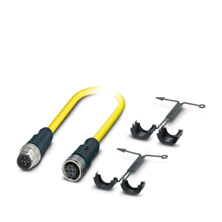 Phoenix Contact Male 5 way Straight to Female 5 way Straight Actuator/Sensor Cable, 1.5 m