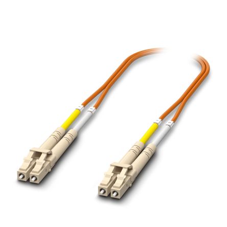 Phoenix Contact OS2 Patch Cable Fibre Optic Cable, 125 μm Low Smoke Zero Halogen, Orange, 2 m