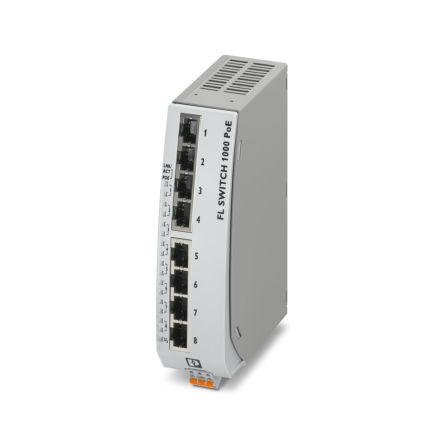 Phoenix Contact FL SWITCH 1000N-8POE Unmanaged 8 Port Ethernet Switch Power Over Ethernet