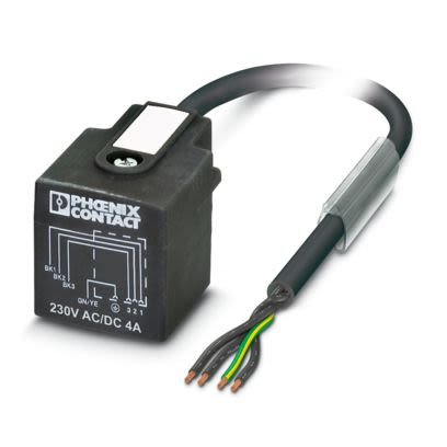 Phoenix Contact 4 way Free Cable End to 4 way Straight, Valve Connector Sensor Actuator Cable, 5 m