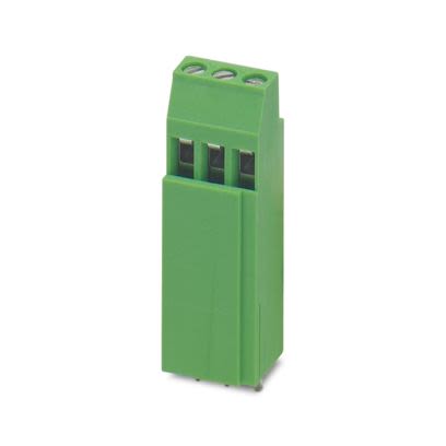Phoenix Contact MKKDSH 3 Series PCB Terminal Block, 2-Contact, 5 mm Pitch, Wave Soldering Mount, 1 Row