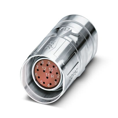Phoenix Contact Circular Connector, 12 Contacts, Cable, M23 Connector, Plug, Male, IP67, CA Series