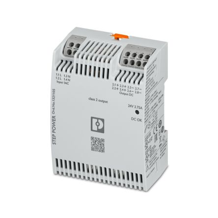 Phoenix Contact STEP3 Power Supply DIN Rail Power Supply 240V ac AC/DC Input 24V dc, 3.75 A Output DC 90 W