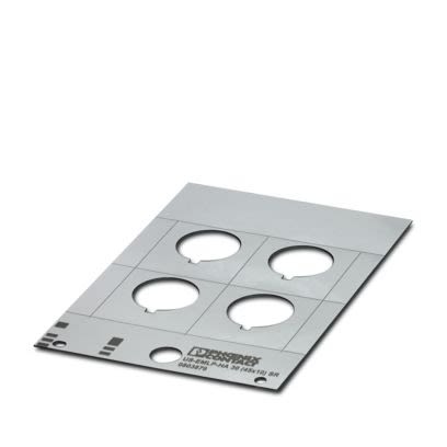 Phoenix Contact Silver on Silver Cable Labels, 10 mm Length, 45 mm Width, 47.5 mm Label Length, 46 mm Label Width