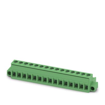 Phoenix Contact MSTB Series PCB Connector, 15-Contact, 5 mm Pitch, Screw, 1 Row Screw