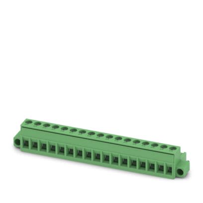 Phoenix Contact MSTB Series PCB Connector, 17-Contact, 5 mm Pitch, Screw, 1 Row Screw