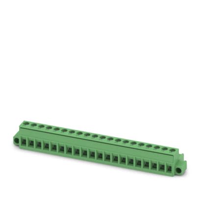 Phoenix Contact MSTB 2 Series PCB Connector, 20-Contact, 5 mm Pitch, Screw, 1 Row Screw