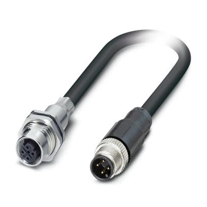 Phoenix Contact Circular Connector, 4 Contacts, Rear, M12 Connector, Plug, Socket, Male/Female, IP65, IP67, VS Series