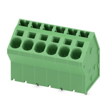 Phoenix Contact SPTA Series PCB Terminal Block, 6-Contact, 7.5 mm Pitch, Wave Soldering Mount, 1 Row