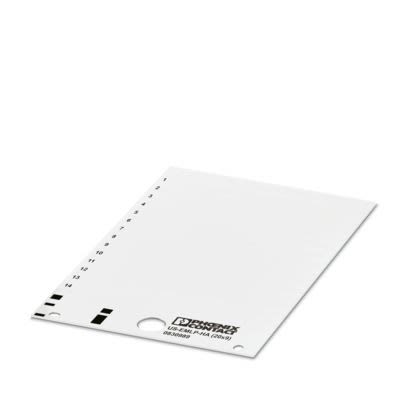 Phoenix Contact White on White Cable Labels, 9 mm Length, 20 mm Width, 9 mm Label Length, 20 mm Label Width