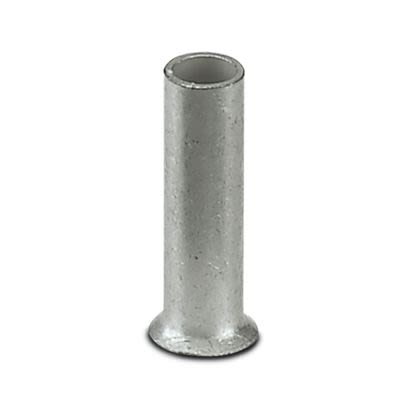 Phoenix Contact, A0.75 6 Ferrule, 6 mm Pin Length, 1.2 mm Pin Diameter, Silver to 18 AWG Wire Size