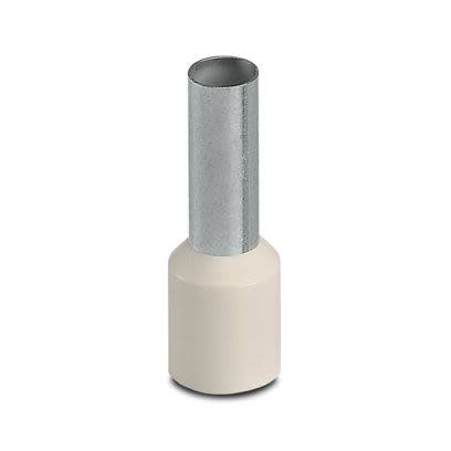 Phoenix Contact, AI 10 -12 IV Insulated Ferrule, 12 mm Pin Length, 4.6 mm Pin Diameter, Ivory to 8 AWG Wire Size