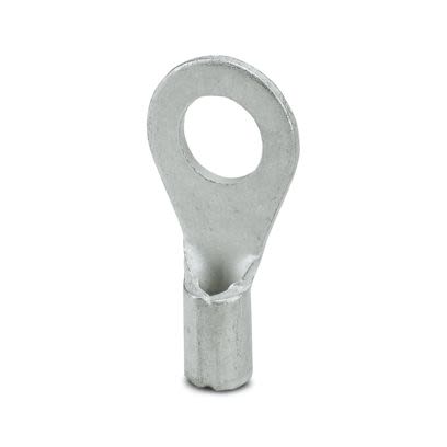 Phoenix Contact, C-RC Uninsulated Ring Terminal, M4 Stud Size 20 AWG 17 AWG Wire Size, Silver