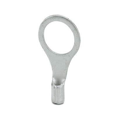 Phoenix Contact, C-RC 1/M8 Uninsulated Ring Terminal, M8 Stud Size 20 AWG 17 AWG Wire Size, Silver