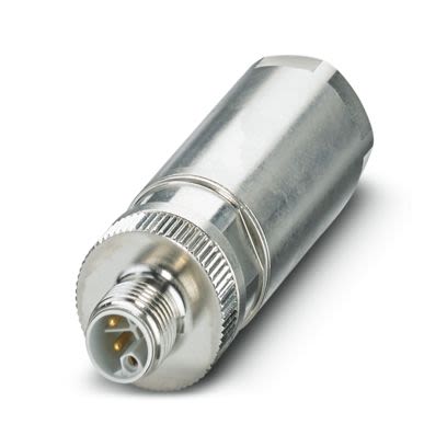 Phoenix Contact, SACC-M12MSL-4FEPL-CL SH Power Connector Cable, 5 Spring Terminal, 63V dc 16A