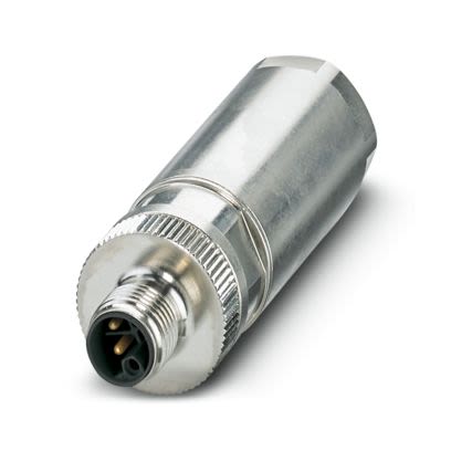 Phoenix Contact, SACC-M12MSL-4PL-CM SH Power Connector Cable, 4 Spring Terminal, 63V dc 16A