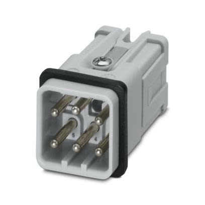 Phoenix Contact Heavy Duty Power Connector Insert, 16A, HC-Q Series Male, 5 Contacts