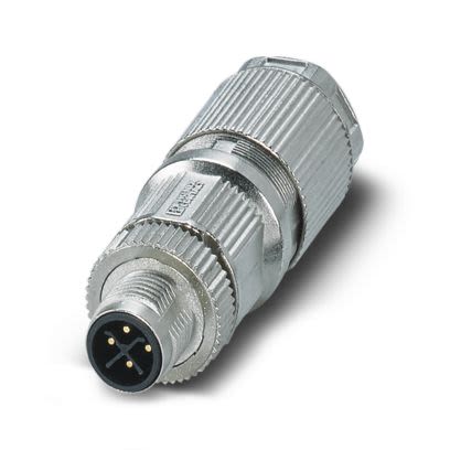 Phoenix Contact, SACC-M12MSS-3PECT-CM SH Power Connector Cable, 4 Crimp, 690V ac 12A