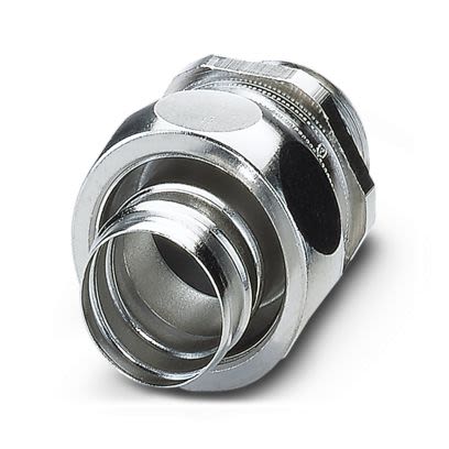 Phoenix Contact WP-G Series Silver Nickel Plated Brass Cable Gland, M20 Thread, 15.5 mm min., 21 mm max., IP40