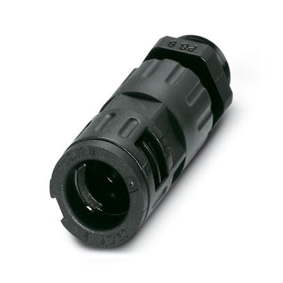 Phoenix Contact WP-GR HF Series Black Polyamide 6 Cable Gland, PG9 Thread, 10 mm max., IP68, IP66
