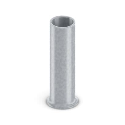 Phoenix Contact, A 4-10 Uninsulated Bootlace Ferrule, 10 mm Pin Length, 2.8 mm Pin Diameter, Silver to 12 AWG Wire Size