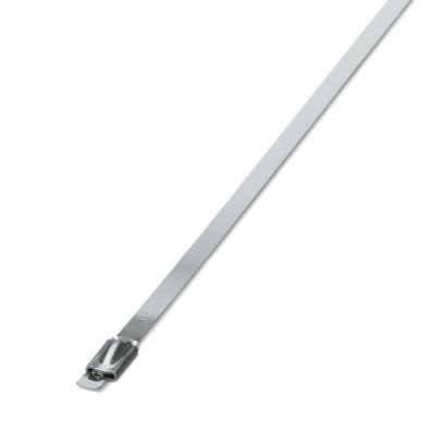 Phoenix Contact Cable Tie, Steel Strip, 679 mm x 4.6mm, Silver Stainless Steel