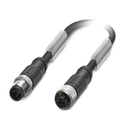 Phoenix Contact Male 3 way M12, Straight to Female 3 way M12, Straight Sensor Actuator Cable, 300 mm