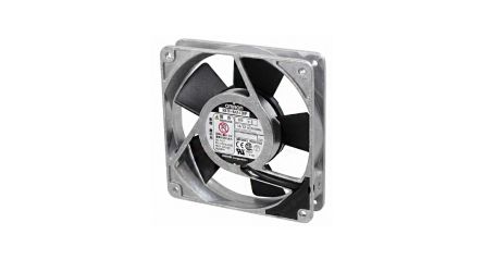Omron R87F Series AC Axial Fan, 200V ac, 2.1 m³/min, 11 W, 80 mA Max 120 mm, 120mm, 38 mm