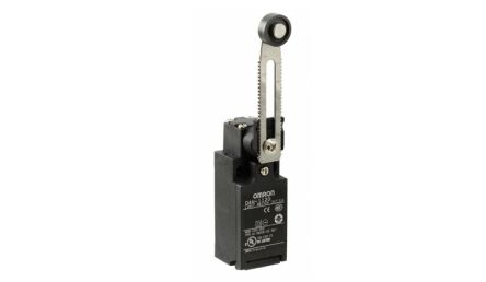 Omron D4n Series Adjustable Roller Lever Limit Switch, 1 NO/1 NC, IP67, Resin, Metal Housing, 240V ac, 3A