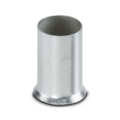 Phoenix Contact, A 25 -12 Ferrule, 12 mm Pin Length, 7.3 mm Pin Diameter, Silver to 4 AWG Wire Size