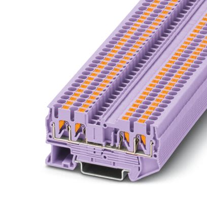 Phoenix Contact 1106767 Feed Through Terminal Block Violet, 2.5mm², 1-Level, Push-in, ATEX, IECEx