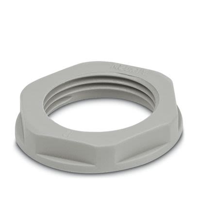 Phoenix Contact Silver, Grey Polyamide Cable Gland Locknut, M25 Thread