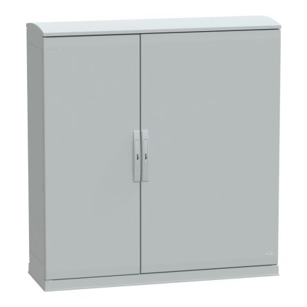 Schneider Electric NSY Series Fibreglass Reinforced Polyester 2-Door Floor Standing Enclosure, Plain Door, IP55 420 mm,