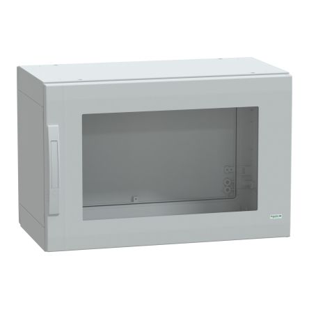 Schneider Electric NSY Series Fibreglass Reinforced Polyester 1-Door Floor Standing Enclosure, Transparent Door, IP65