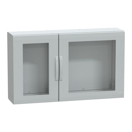 Schneider Electric NSY Series Fibreglass Reinforced Polyester 2-Door Floor Standing Enclosure, Transparent Door, IP65