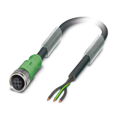 Phoenix Contact 3 way Free Cable End to Female 3 way M12, Straight Sensor Actuator Cable, 10 m