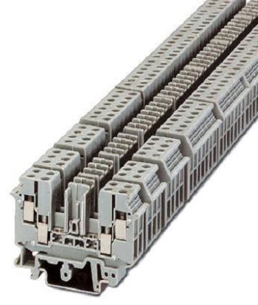 Phoenix Contact UDK Series DIN Rail Terminal Block Grey, 0.2mm², 4 mm², Screw