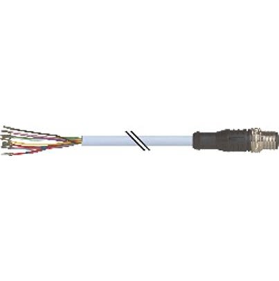 B&R Male 12 way Straight to 12 way Unterminated Actuator/Sensor Cable, 5 m