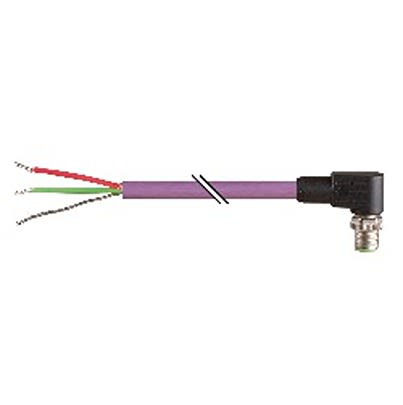 B&R Male 5 way Right Angle to Female 5 way Unterminated Actuator/Sensor Cable, 50.0 m