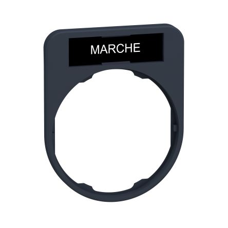 Schneider Electric Legend for Use with Harmony XB4, Harmony XB5, Pre-printed "White MARCHE 1 Black Side, 1 Red Side