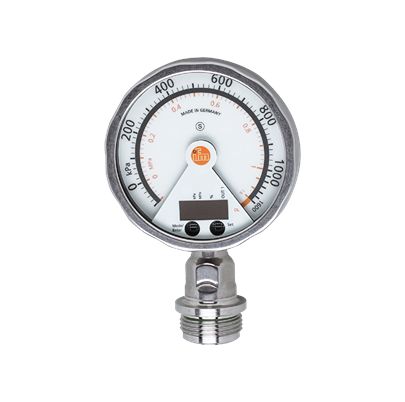 ifm electronic PG27 Series Pressure Sensor, NPN/PNP, 4 to 20 mA Output 1 MPa 1000 kPa, Vacuum, Relative Pressure Reading