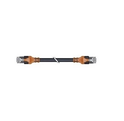 B&R RJ45, 1 m Ethernet Cable, Green, Black RAL 9005 Unscreened Polyvinyl Chloride Sheath