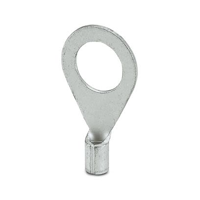Phoenix Contact, C-RC Uninsulated Ring Terminal, M8 Stud Size 17 AWG 14 AWG Wire Size, Silver