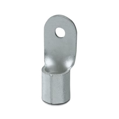 Phoenix Contact, C-RC Uninsulated Ring Terminal, M6 Stud Size 2 AWG 2 AWG Wire Size, Silver