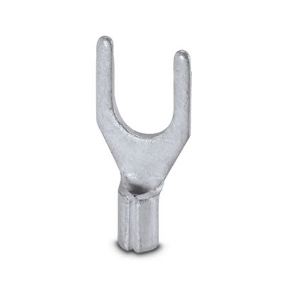 Phoenix Contact, C-FC Uninsulated Fork Terminal, 20 AWG to 17 AWG, M5 Stud Size, Silver