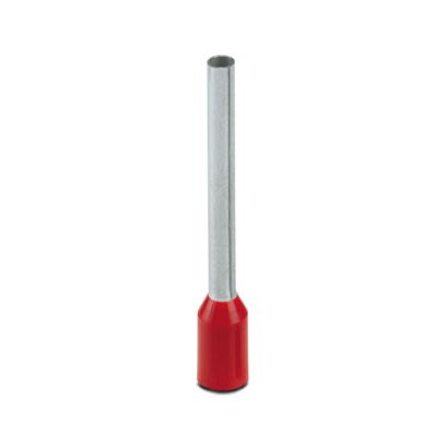 Phoenix Contact Insulated Ferrule, 18 mm Pin Length, 1.7 mm Pin Diameter, Red to 16 AWG Wire Size