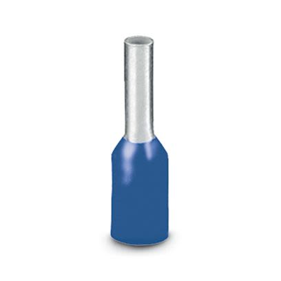 Phoenix Contact Insulated Ferrule, 8 mm Pin Length, 1.3 mm Pin Diameter, Blue to 18 AWG Wire Size
